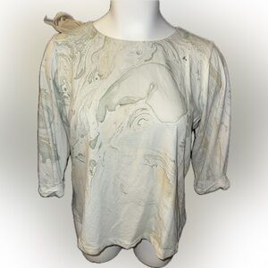 Elegant Marble Print Blouse